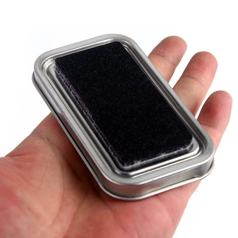 Rectangular oily ink pad for rubber stamps in five colour options measuring 0.3 x 5.7 x 1.7 cm