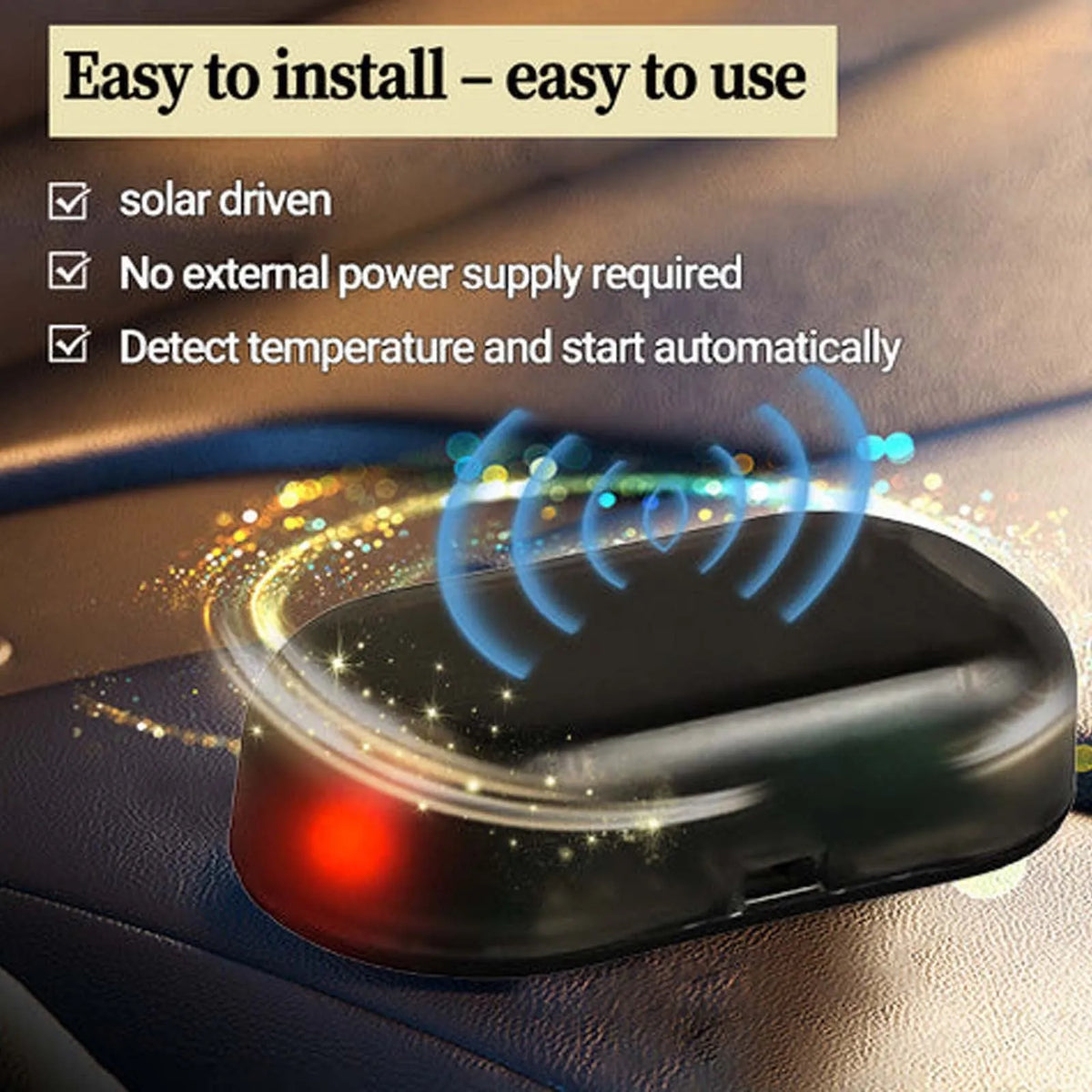 Compact black car deicing tool for snow removal from windscreens