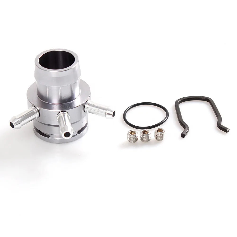 Brass and aluminium vacuum adapter tee pipe for second generation engines in black or titanium colour