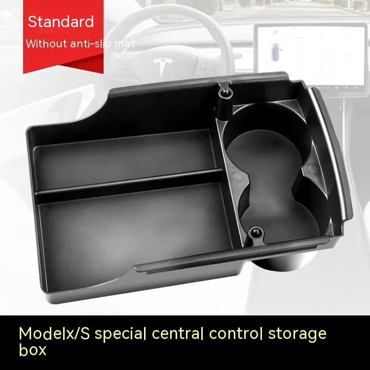 Tesla centre console storage box retrofit for Model 3 Model X Model S with anti-slip flocked options