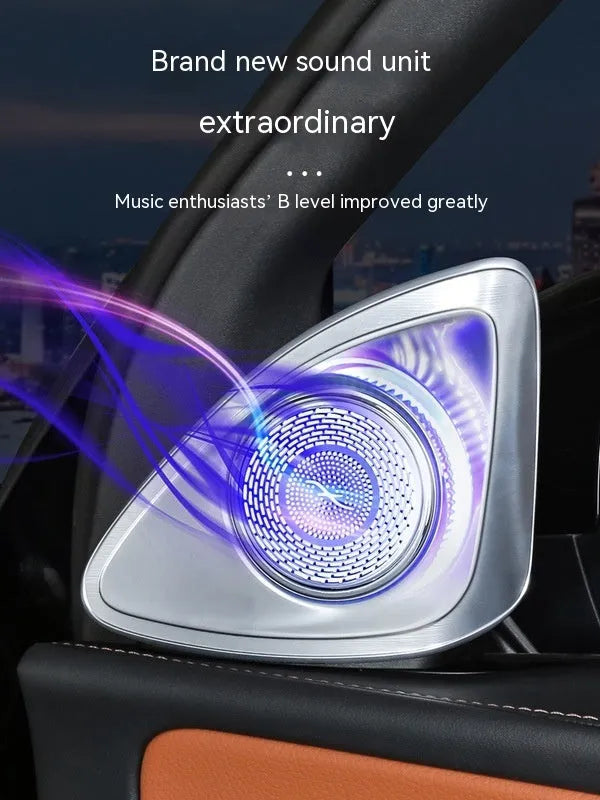 Burmester rotating tweeter speaker for Mercedes-Benz GLC, showing ABS plastic housing.