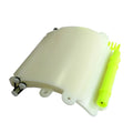 White luminous ABS diving wristboard with pencil and spare O-ring for underwater writing.