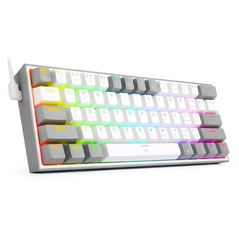 K617 RGB mechanical keyboard with dual keycap sets in white pink colour option