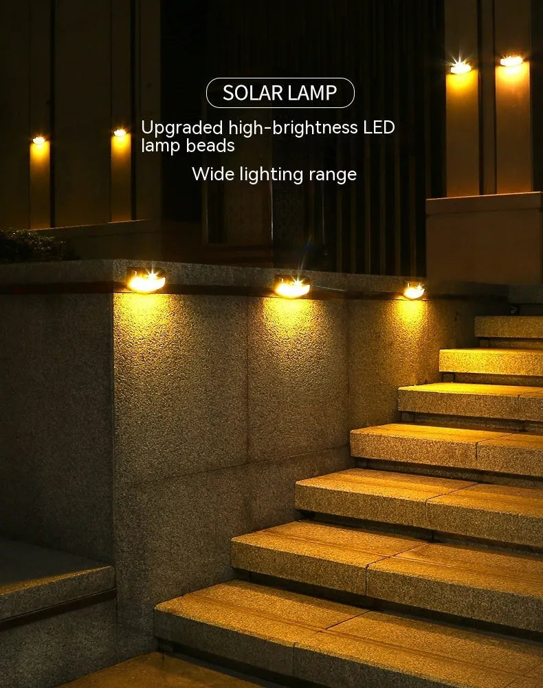 Solar-powered retro decorative wall lamp with smiling face design for garden lighting