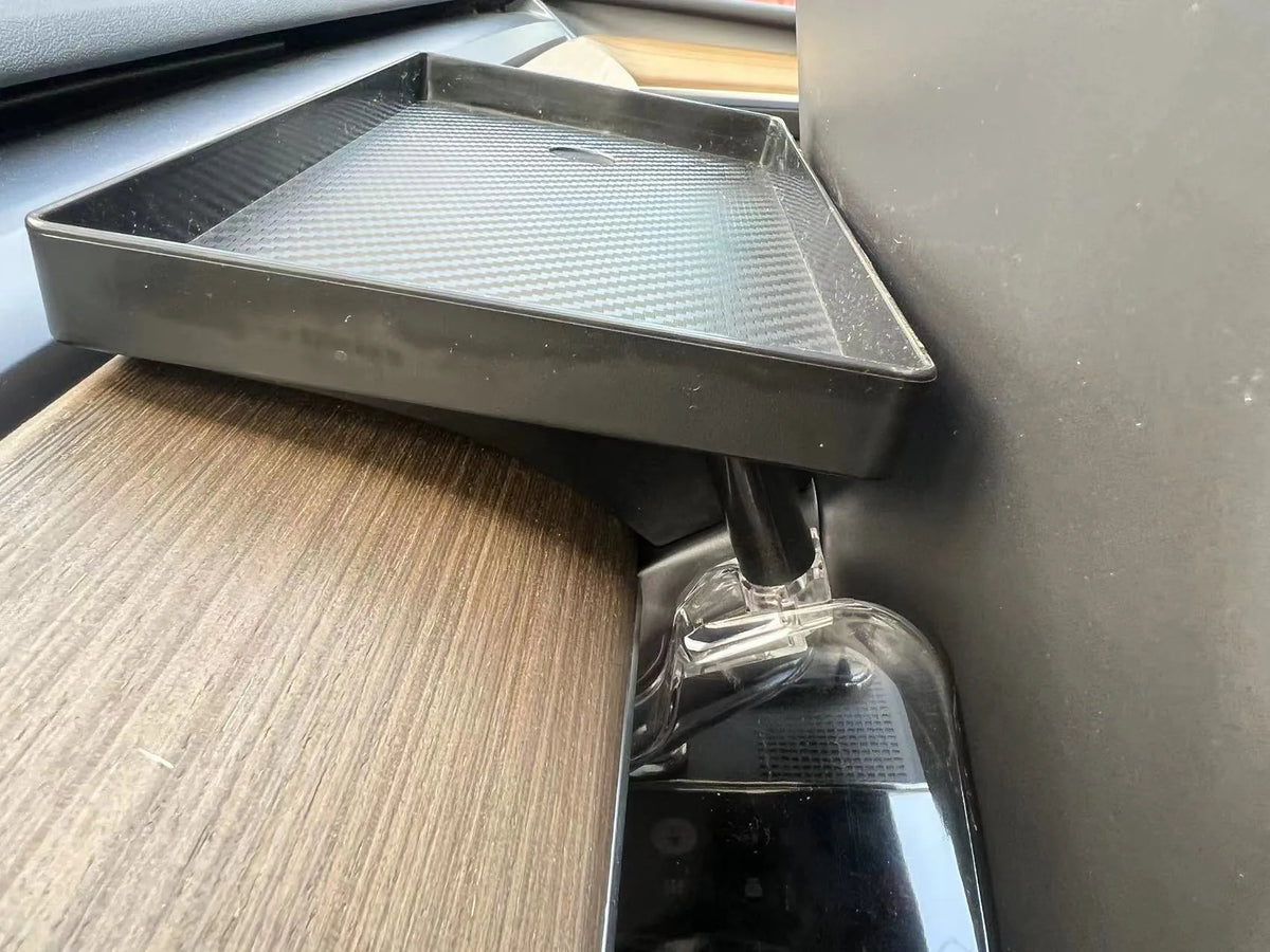 White ABS plastic storage box for Tesla Model 3 and Model Y centre console