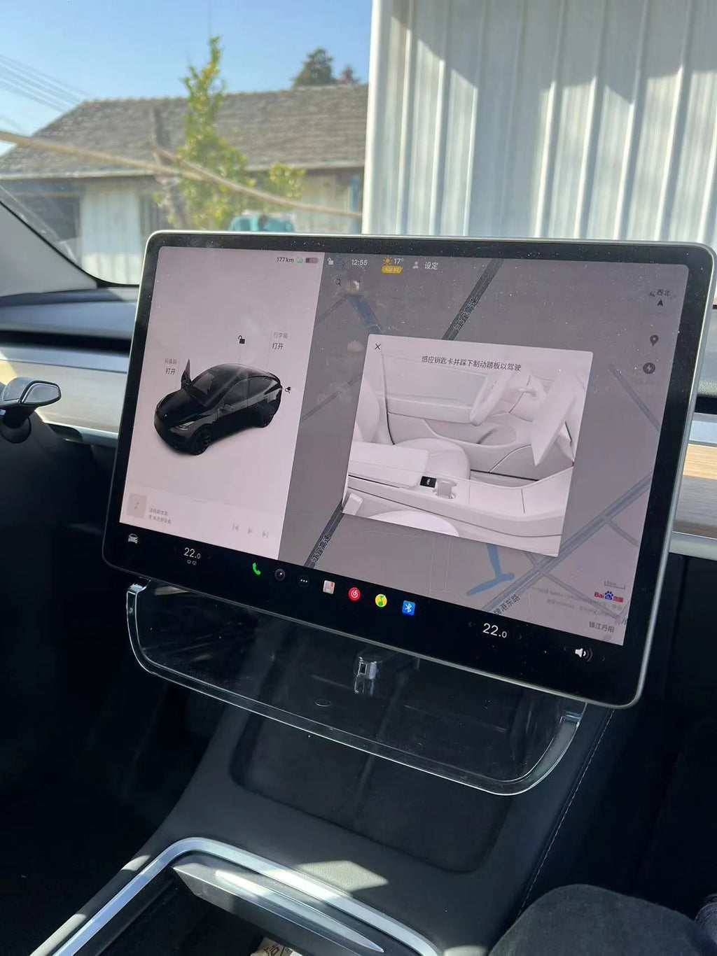 White ABS plastic storage box for Tesla Model 3 and Model Y centre console