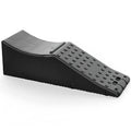 Black PU leather car driver's side floor mat pad for footwell protection