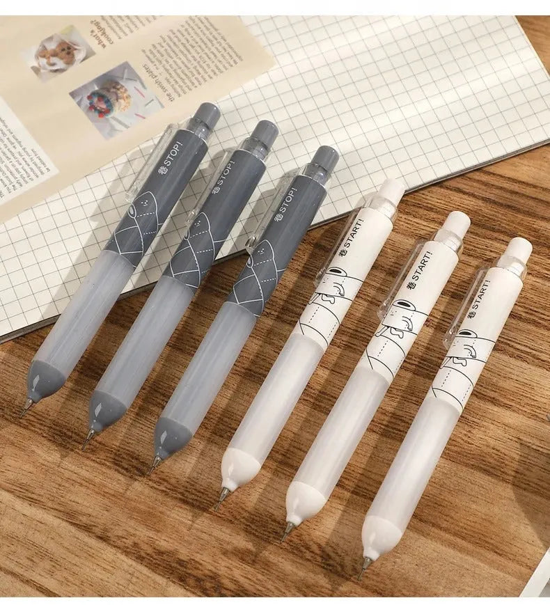 Activity 05MM automatic mechanical pencil with plastic holder in black or white