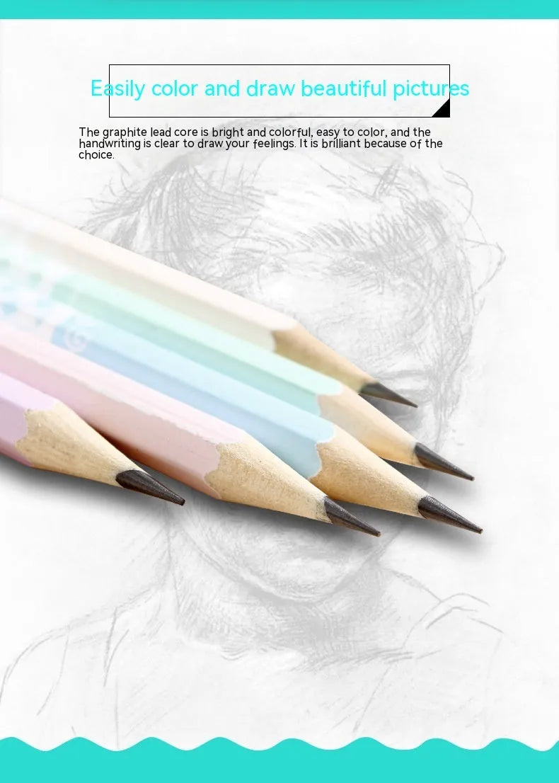Basswood six-angle thermal transfer pencil with HB lead in 50-piece barrel packaging