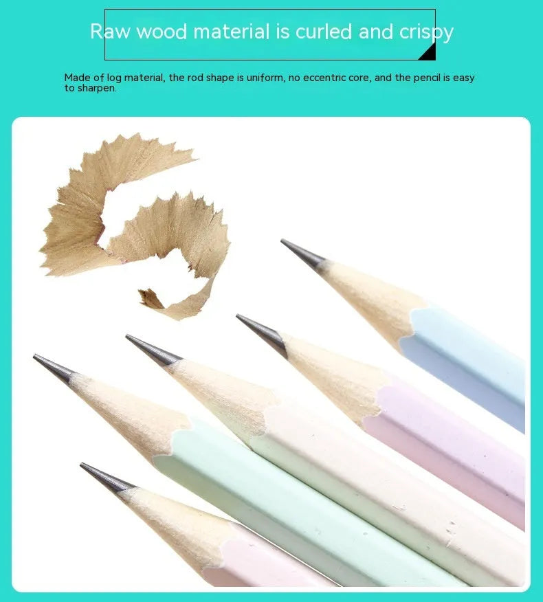 Basswood six-angle thermal transfer pencil with HB lead in 50-piece barrel packaging
