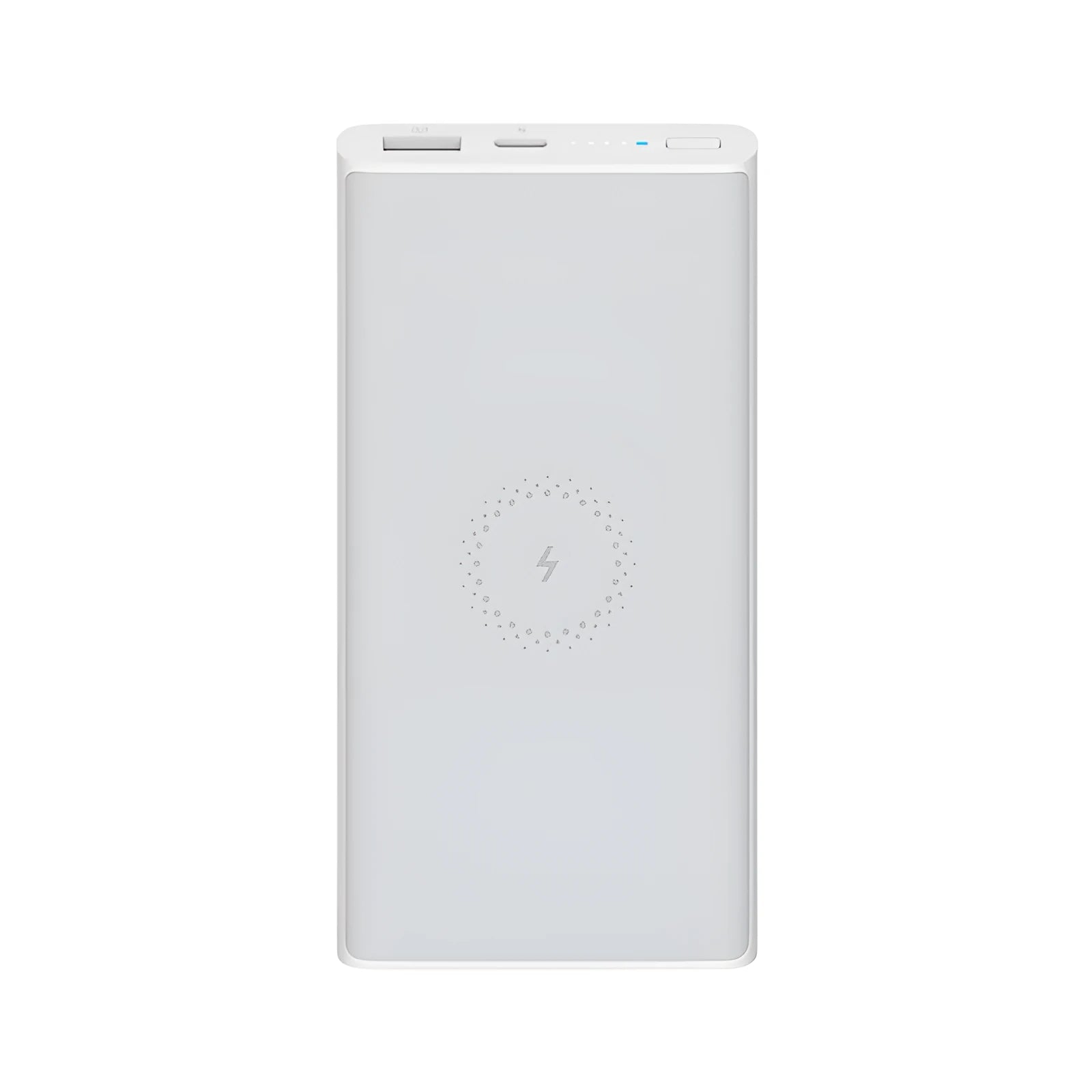 White or black 10000mAh power bank with USB-C and USB ports