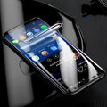 Purple curved hydrogel screen protector for Samsung Galaxy phones with matte finish