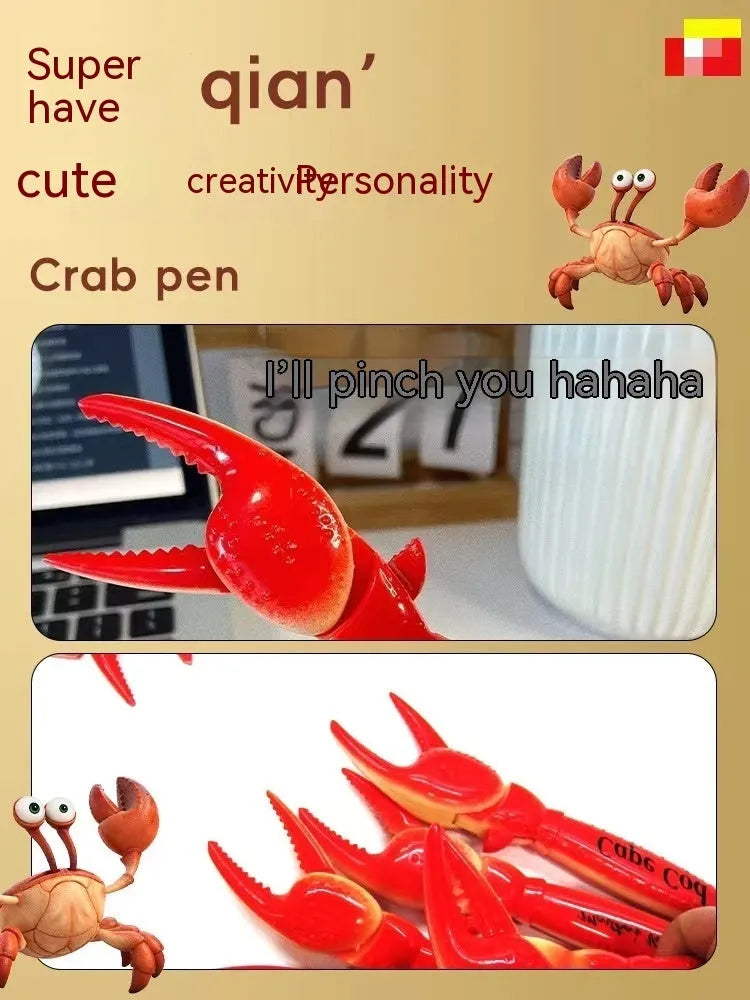 Crab claw mechanical action ballpoint pen with pressing can clip mechanism