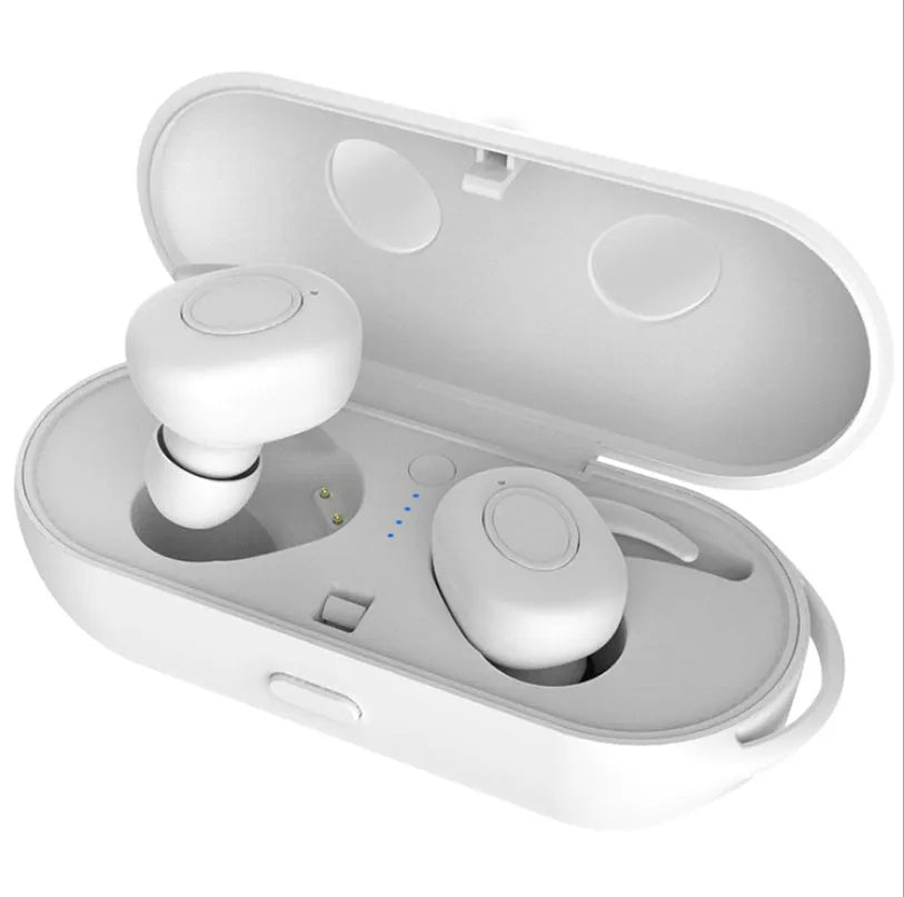 Compact Bluetooth wireless headphones with noise reduction in black, green, red, or white colours