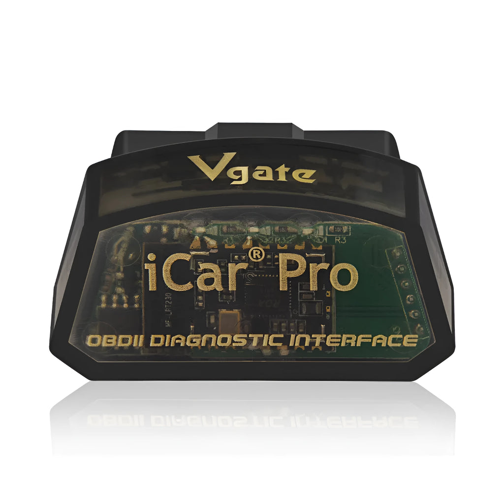 Black Vgate iCar Pro V2.2 OBDII Bluetooth adapter with user manual