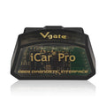 Black Vgate iCar Pro V2.2 OBDII Bluetooth adapter with user manual