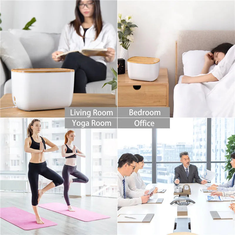 GX-22K white household ultrasonic humidifier and essential oil diffuser with night light.