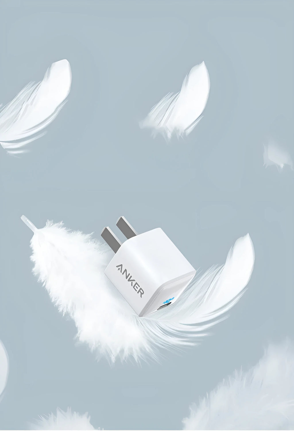White 18W fast charge mobile phone USB travel charger