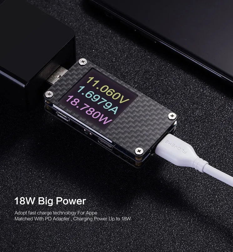 White braided USB-C to Lightning charging cable, 1.8 metres long, coiled on a surface.