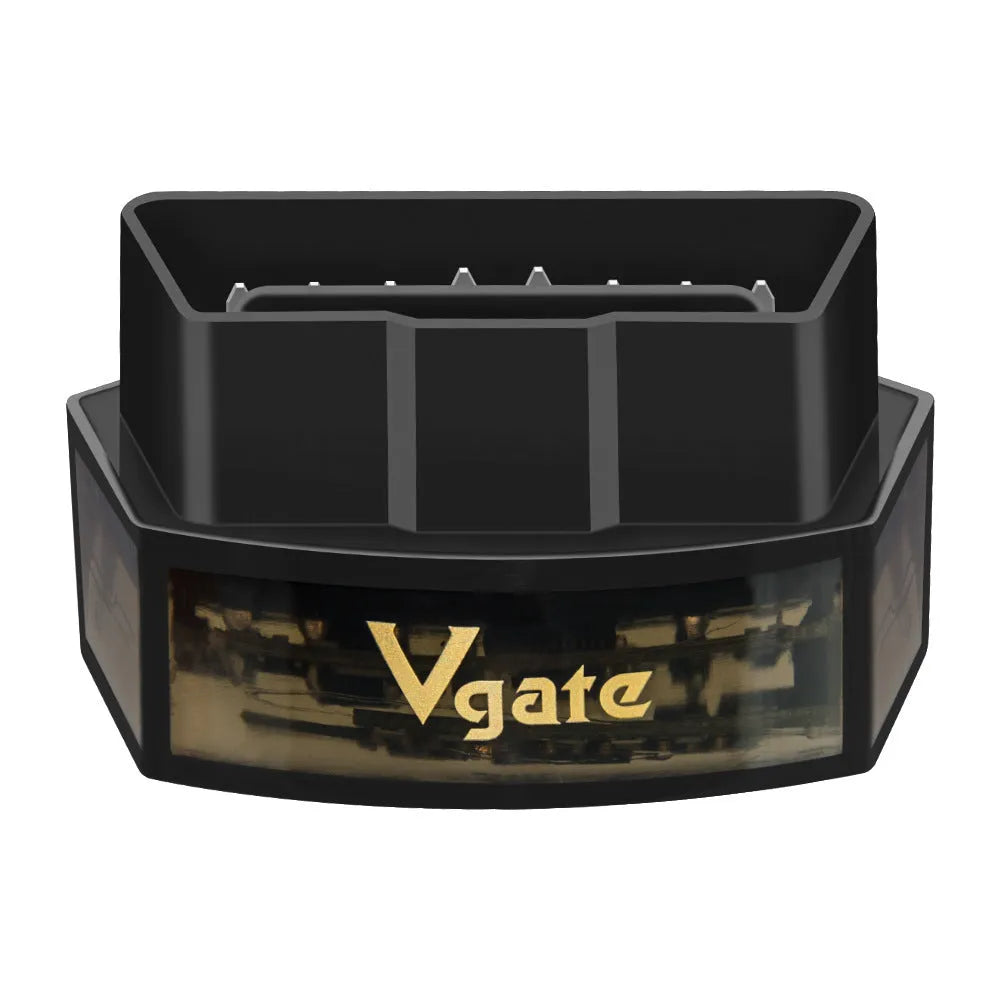 Black Vgate iCar Pro V2.2 OBDII Bluetooth adapter with user manual