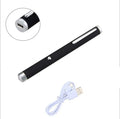 Green laser pointer pen in black, white, and camouflage colour options showing metal body construction.