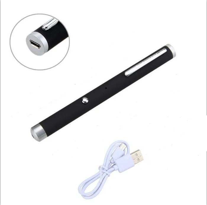 Green laser pointer pen in black, white, and camouflage colour options showing metal body construction.