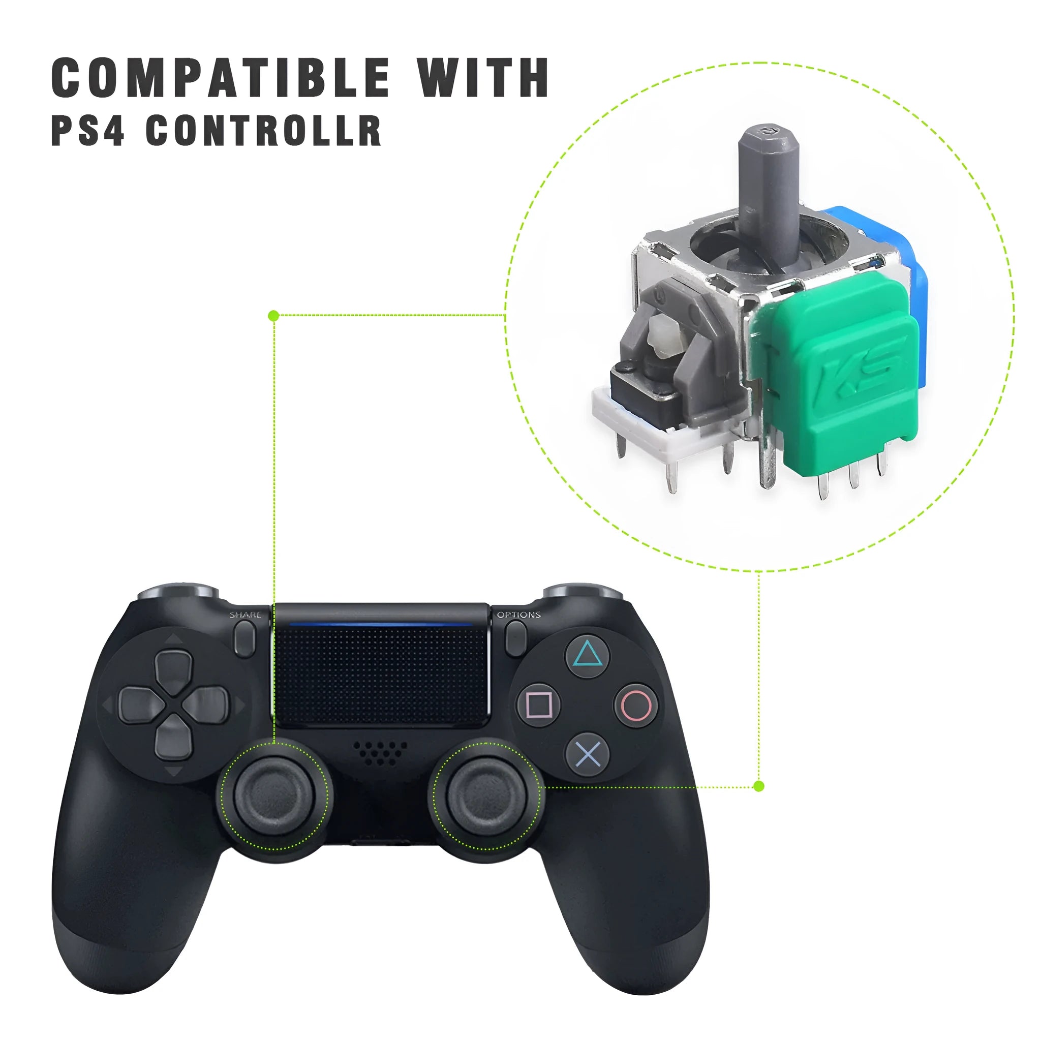 PS5 Hall electromagnetic rocker joystick replacement component for multi-platform controllers