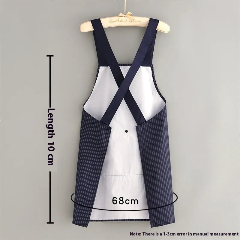 Polyester kitchen apron with replacement hand towel in waterproof or breathable variants