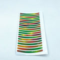 Pack of 20 self-adhesive fluorescent and luminous reflective stickers for car wheel hubs and tyre rims.