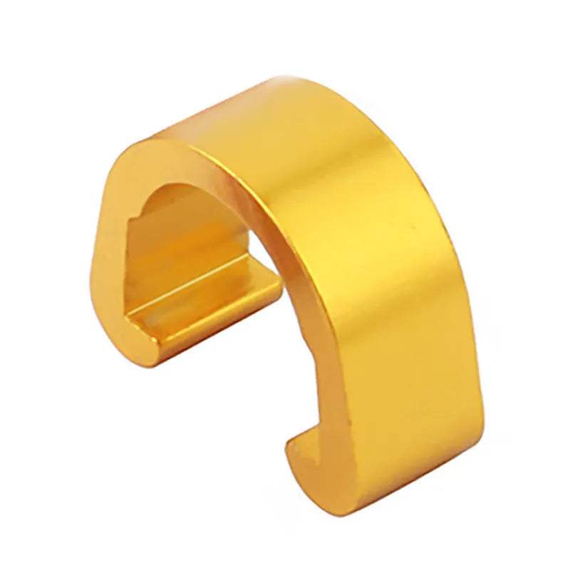 Ten small coloured aluminium C-shaped buckles for paracord and jewellery.