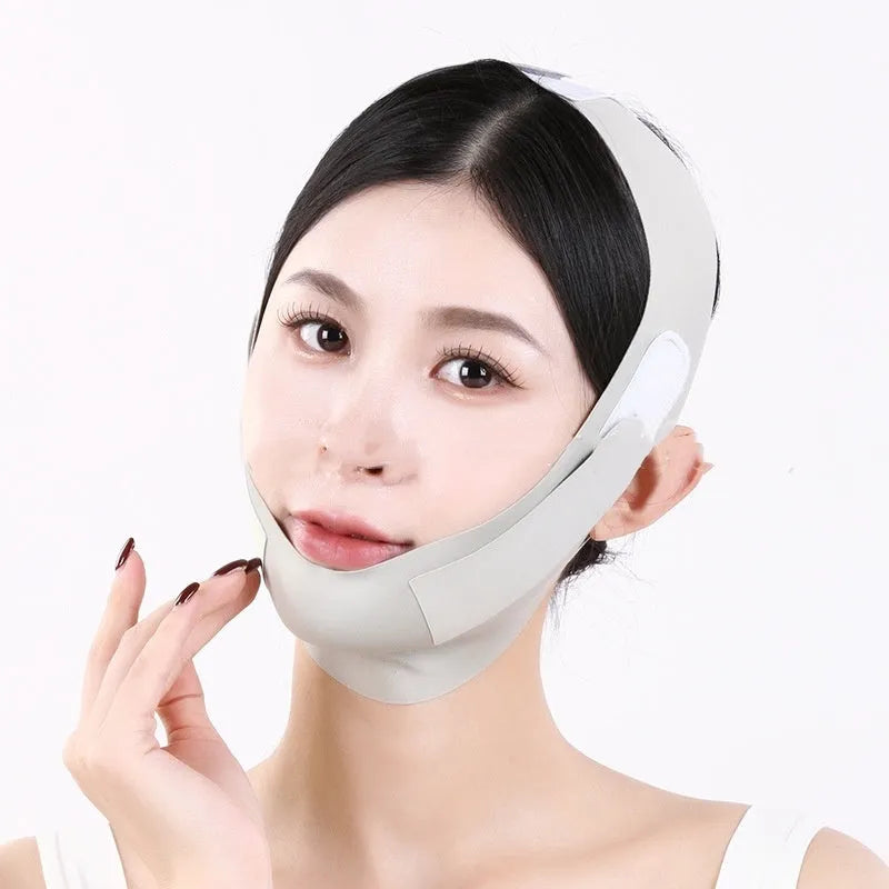 Small V face shaping mask in purple and green with graphene for lifting and tightening