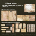 Retro double-layer notebook decorative card set with paper brick design in six colour options