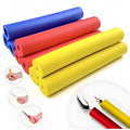 Pack of black rubber auxiliary grip hose sleeves for tableware and pen handles