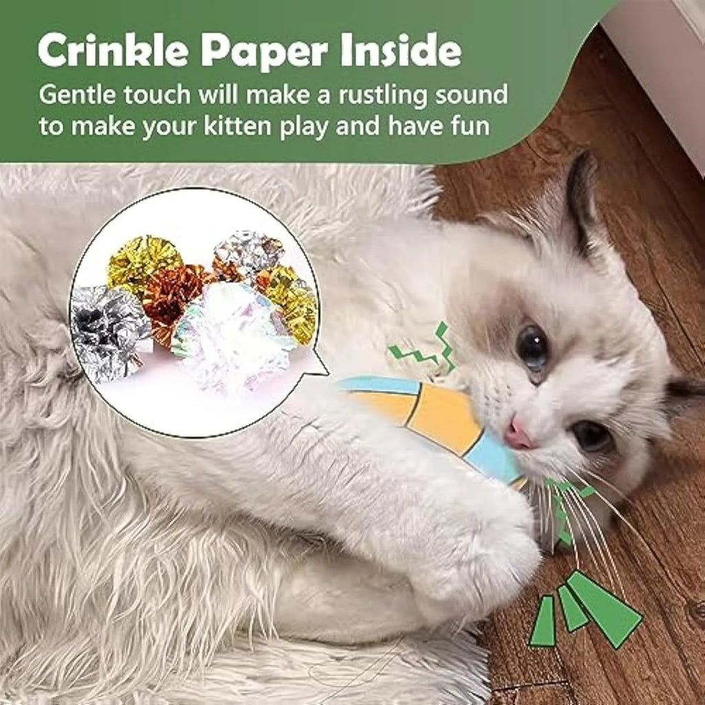 Plush basketball-pattern flying disc cat toy with catnip and crinkle sound features