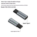 Black USB-C charging adapter for electric shavers with aluminum alloy construction