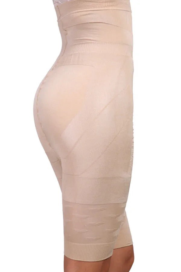 Women's seamless high waist shapewear shorts in black or nude colours for tummy control