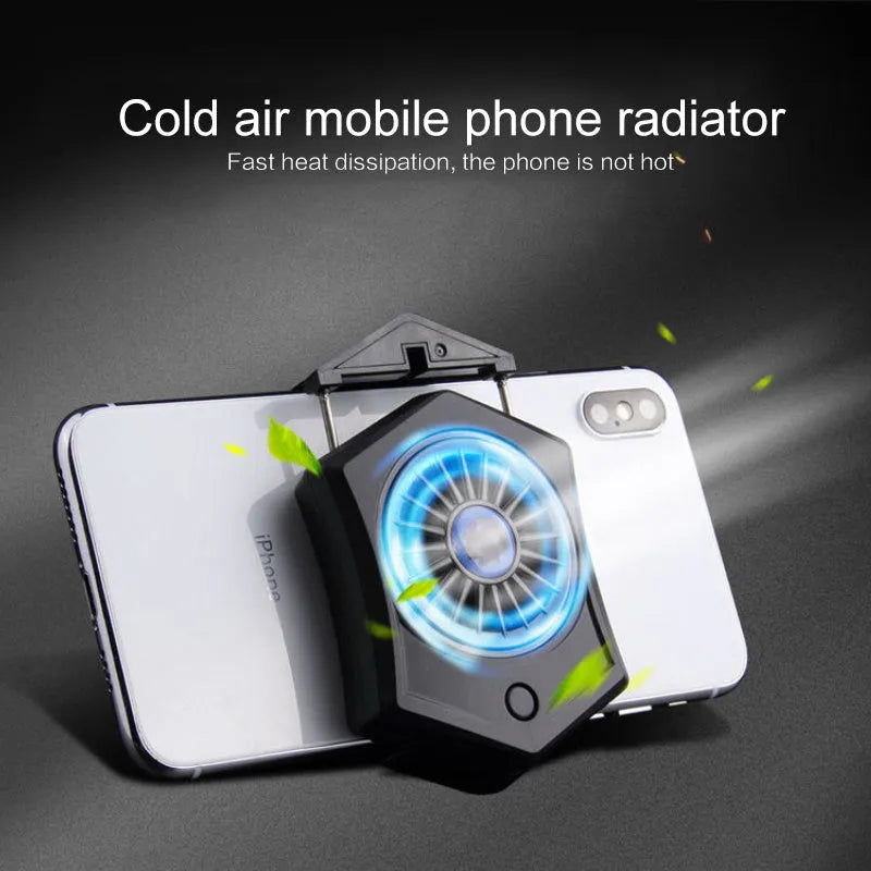 Black or white USB mobile phone radiator cooling fan accessory for gaming consoles and smartphones