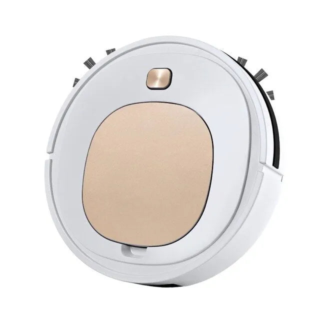 USB sweeper robot, 32cm diameter, 6.8cm height, Gold or Silver, 90-minute runtime