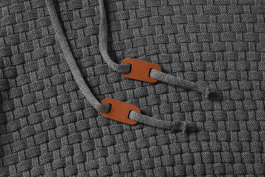 Men's cotton polyester blend hooded sweatshirt shown in one of nine available colours.