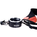 Camera lens flipper holder for Canon Nikon Sony E-Mount with aluminium body and shoulder strap