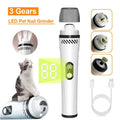 Automatic electric dog nail grinder with LED indicators and dust collection chamber