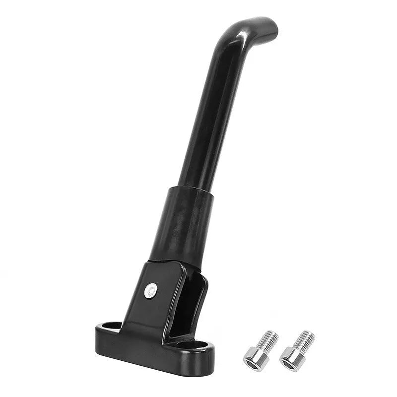 Aluminium alloy electric scooter foot brace accessory in black white grey colours with mounting hardware