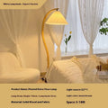 Vertical retro table lamp with log-style lampshade in white or wine red colour