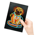 Black hardcover A5 diamond painting notebook with 50 pages for rhinestone art project organisation