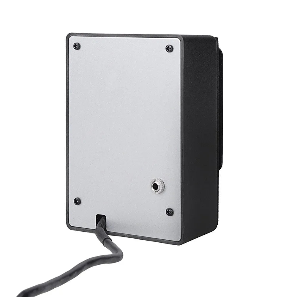 Cherub GT-6 black acoustic guitar soundhole pickup unit with EQ and effects knobs.