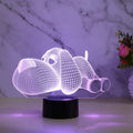 Doggo Desktop Lamp showing 3D illusion effect with multiple colour options