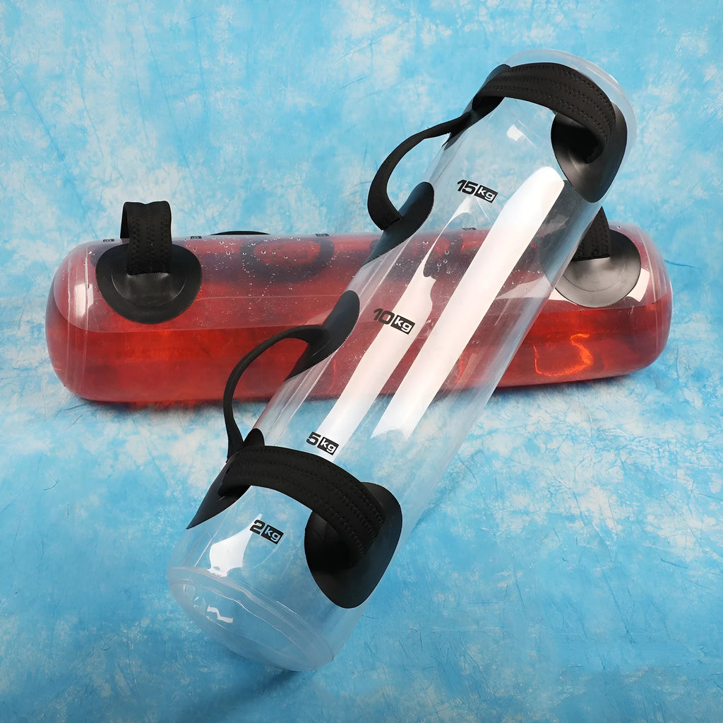 Transparent PVC inflatable water weight bag for adjustable home strength training