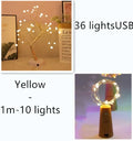 2 metre copper wire LED string lights with bottle stopper for wine bottle decoration