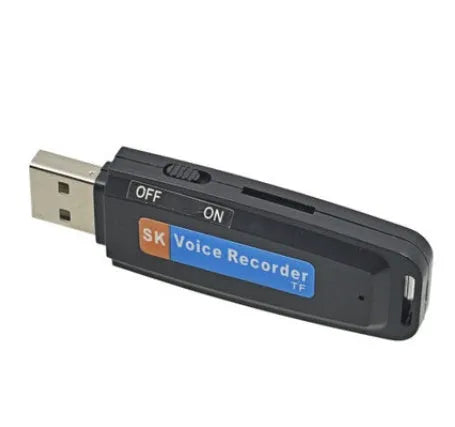 SK-001 black and white USB flash drive with creative gift design showing front and side views.