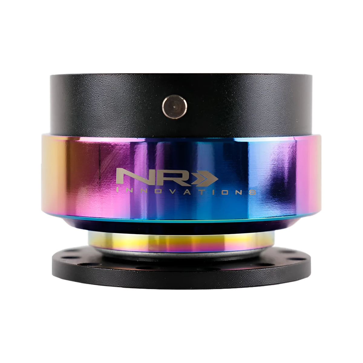 Colourful car quick-release steering wheel hub adapter device with lock mechanism and heightened connection base